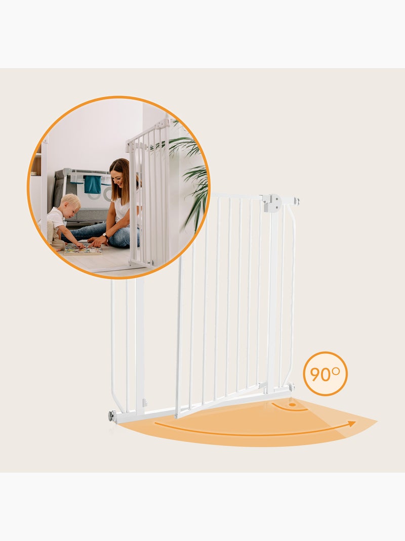 Cancelletto di sicurezza per bambini LIONELO Truus Slim LED - 75-105 cm - Montaggio a pressione Bianco Bianco - Kiabi
