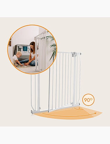 Cancelletto di sicurezza per bambini LIONELO Truus Slim LED - 75-105 cm - Montaggio a pressione