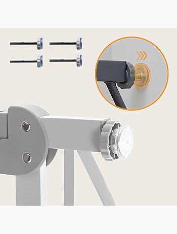 Cancelletto di sicurezza per bambini LIONELO Truus Slim LED - 75-105 cm - Montaggio a pressione