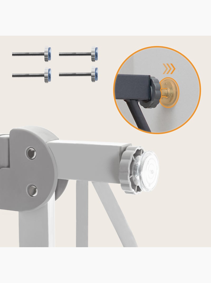 Cancelletto di sicurezza per bambini LIONELO Truus Slim LED - 75-105 cm - Montaggio a pressione Grigio grigio - Kiabi