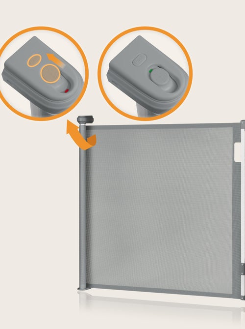 Cancelletto di sicurezza retrattile - LIONELO Thea - 85 x 145 cm - Senza soglia - Grigio - Kiabi Cancelletto di sicurezza retrattile - LIONELO Thea - 85 x 145 cm - Senza soglia - Grigio - Kiabi