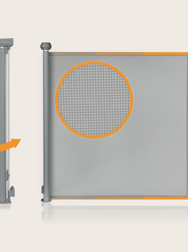 Cancelletto di sicurezza retrattile - LIONELO Thea - 85 x 145 cm - Senza soglia - Grigio Grigio - Kiabi