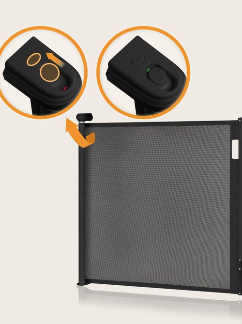 Cancelletto di sicurezza retrattile - LIONELO Thea - 85 x 145 cm - Senza soglia - Nero - Kiabi Cancelletto di sicurezza retrattile - LIONELO Thea - 85 x 145 cm - Senza soglia - Nero - Kiabi