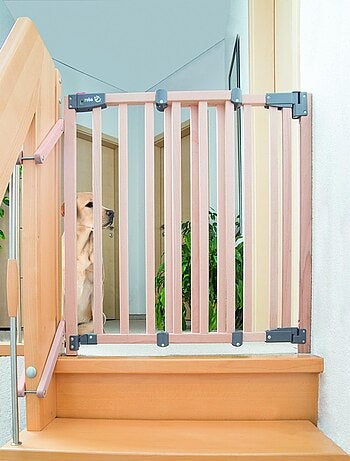 Cancello di sicurezza per scale in legno massello con porticina – "Roba Safety Up