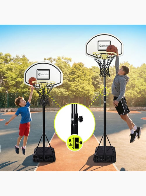 Canestro basket bambini regolabile 165-215 cm autoportante pannello 73x49 HyperMotion - Kiabi