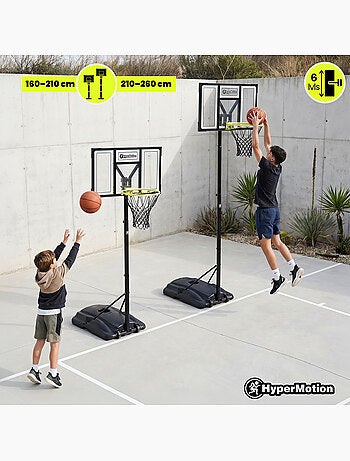 Canestro basket regolabile 160-260 cm autoportante pannello 82x53 HyperMotion