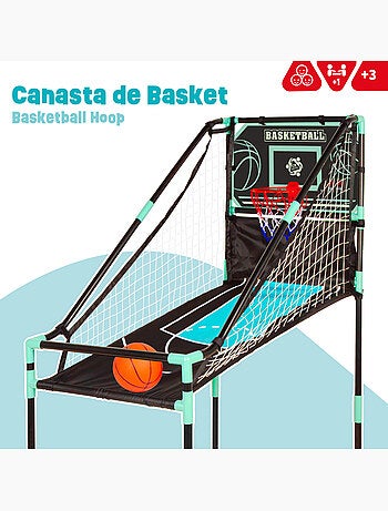 Canestro da basket con telaio di ritorno e tabellone elettronico cb games