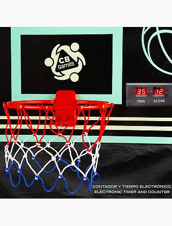 Canestro da basket con telaio di ritorno e tabellone elettronico cb games