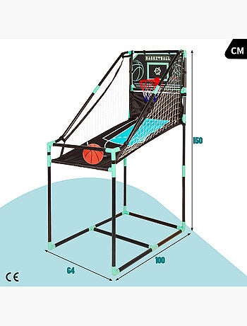 Canestro da basket con telaio di ritorno e tabellone elettronico cb games