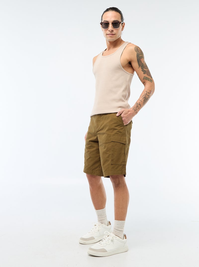 Canotta a coste Beige - Kiabi