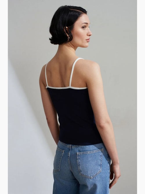 Canotta a coste color block dilvin - Kiabi