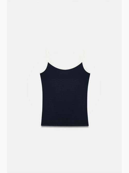 Canotta a coste color block dilvin - Kiabi