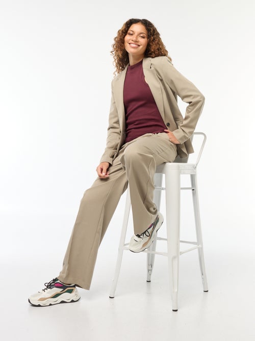 Canotta a coste con giromanica americano - Kiabi