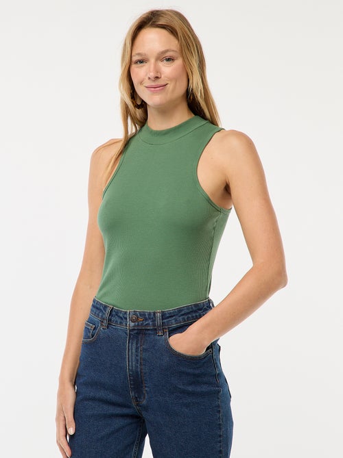 Canotta a coste con giromanica americano - Kiabi