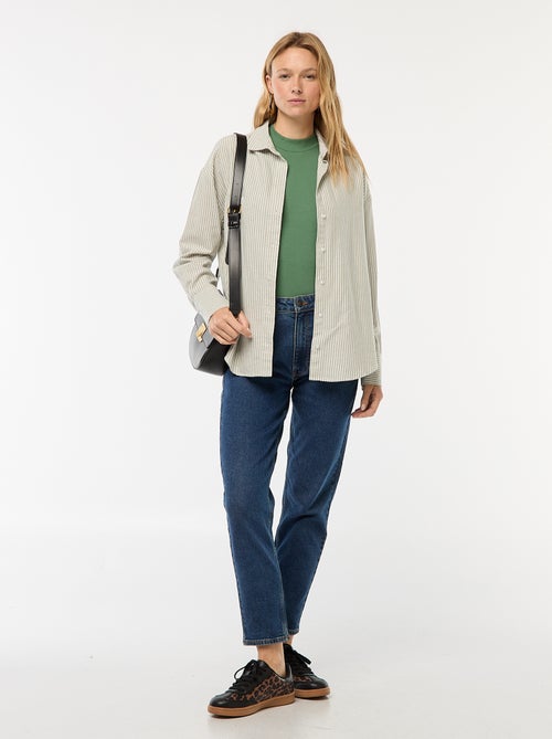 Canotta a coste con giromanica americano - Kiabi