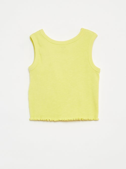 Canotta a coste ricamata - Kiabi