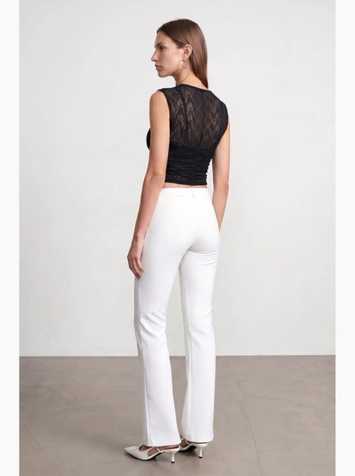 Canotta a costine con pizzo dilvin - Kiabi Canotta a costine con pizzo dilvin - Kiabi