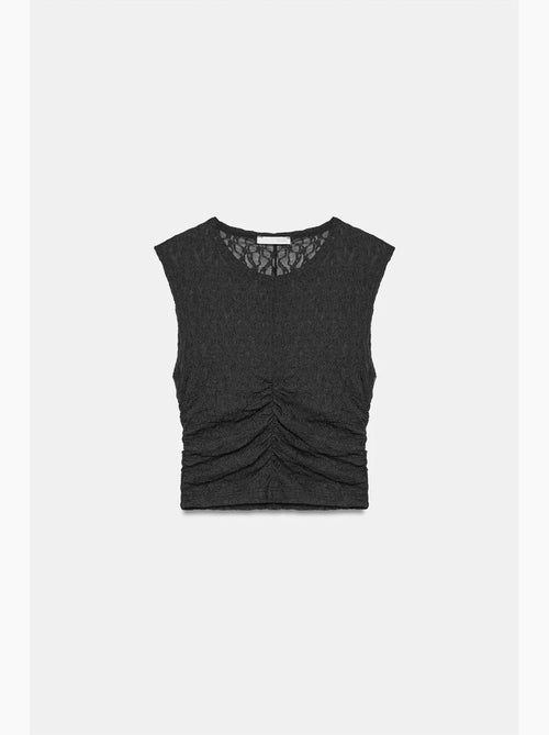 Canotta a costine con pizzo dilvin - Kiabi Canotta a costine con pizzo dilvin - Kiabi