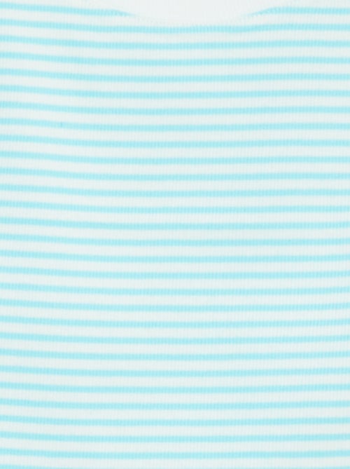 Canotta a costine con righe - Kiabi