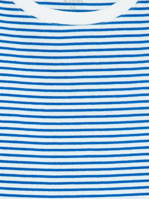Canotta a costine con righe - Kiabi