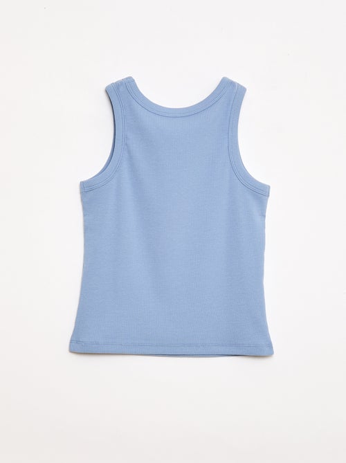 Canotta a costine con scollo rotondo - Kiabi