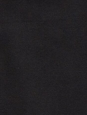 Canotta a costine con scollo rotondo