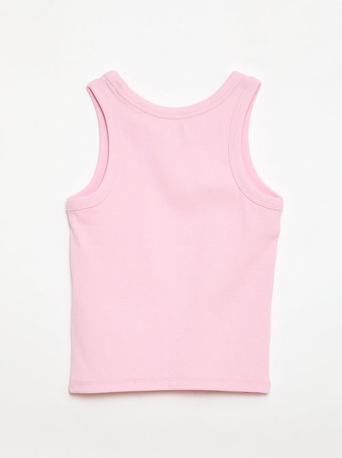 Canotta a costine con scollo rotondo - Kiabi