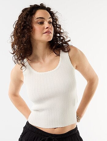 Canotta a costine senza maniche