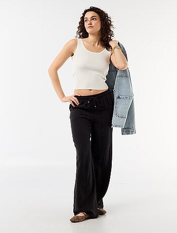 Canotta a costine senza maniche