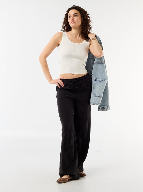 Canotta a costine senza maniche - Kiabi