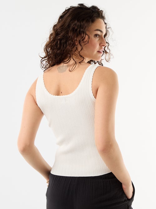 Canotta a costine senza maniche - Kiabi
