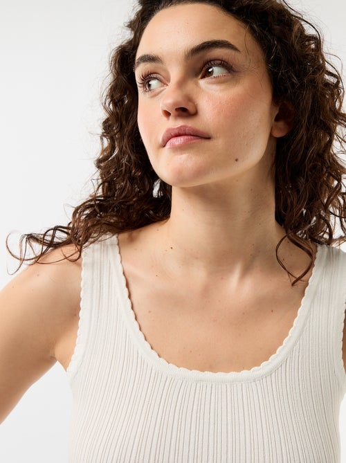 Canotta a costine senza maniche - Kiabi