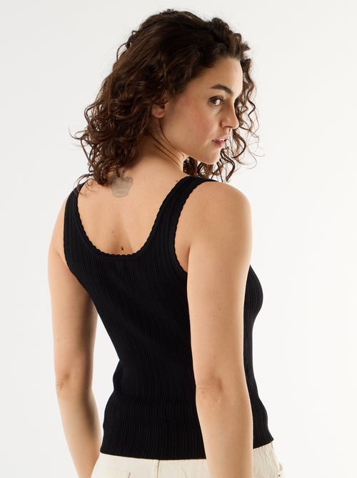 Canotta a costine senza maniche - Kiabi