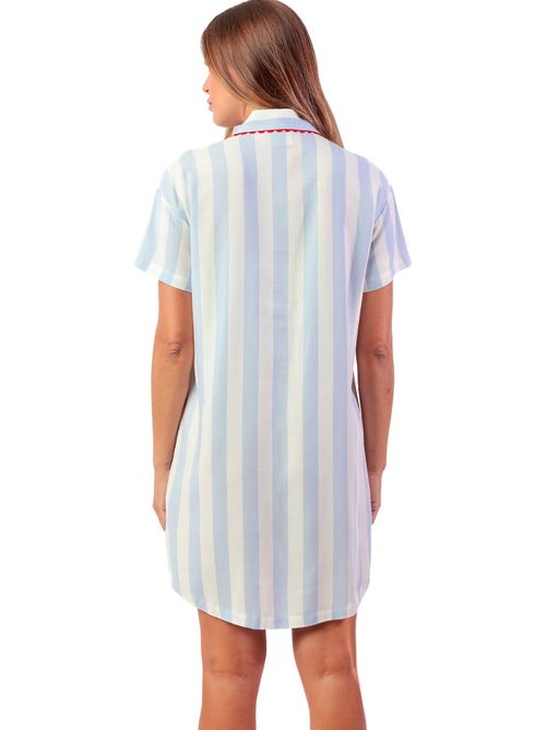 Canotta a maniche corte con righe chiare classiche da donna ADMAS CLASSIC - Kiabi Canotta a maniche corte con righe chiare classiche da donna ADMAS CLASSIC - Kiabi