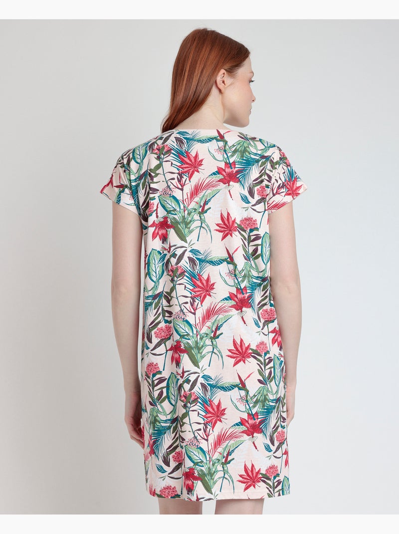 Canotta a maniche corte da donna ADMAS GARDEN Tropical Spirit Rosso - Kiabi