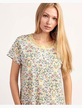 Canotta a maniche corte da donna ADMAS GARDEN Yellow Garden