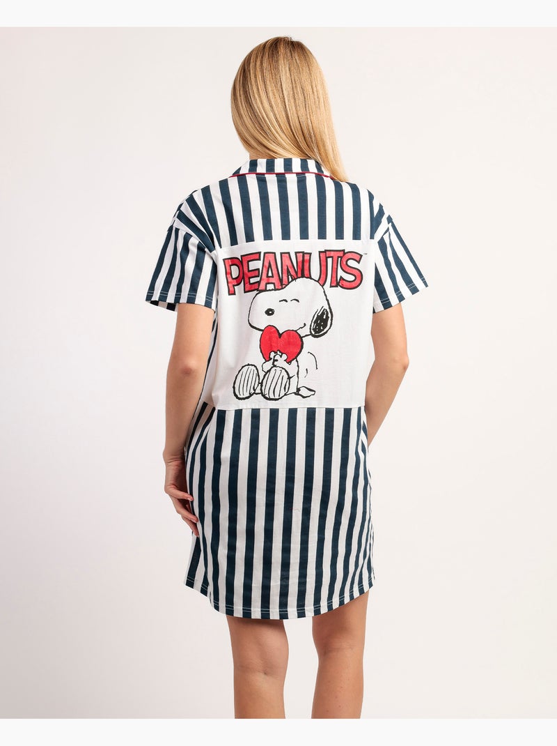 Canotta a maniche corte Love Sailor da donna PEANUTS Blu marino - Kiabi