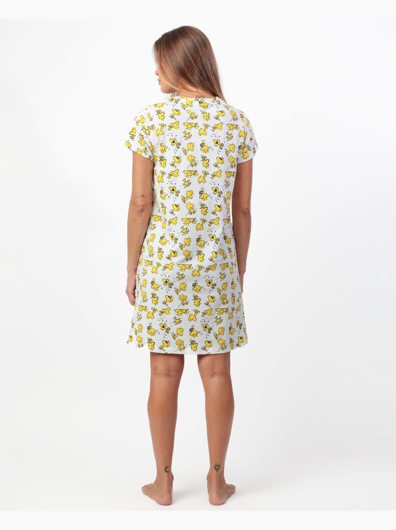 Canotta a maniche corte Woodstock da donna PEANUTS Blu Giallo - Kiabi