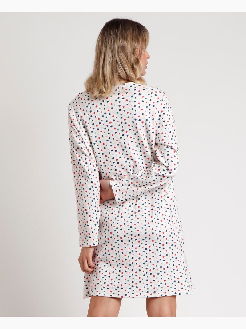 Canotta a maniche lunghe con patta a stella da donna ADMAS Multicolore - Kiabi