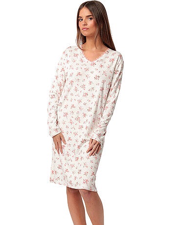Canotta a maniche lunghe con pois e fiori ADMAS CLASSIC da donna