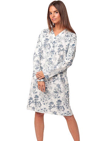 Canotta a maniche lunghe da donna ADMAS CLASSIC con patta in Toile De Jouy