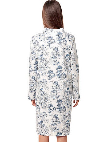 Canotta a maniche lunghe da donna ADMAS CLASSIC con patta in Toile De Jouy