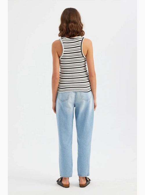 Canotta a righe in tessuto con scollo all'americana hiccup - Kiabi
