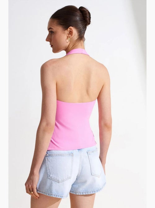 Canotta aderente halter con cut-out dilvin - Kiabi Canotta aderente halter con cut-out dilvin - Kiabi
