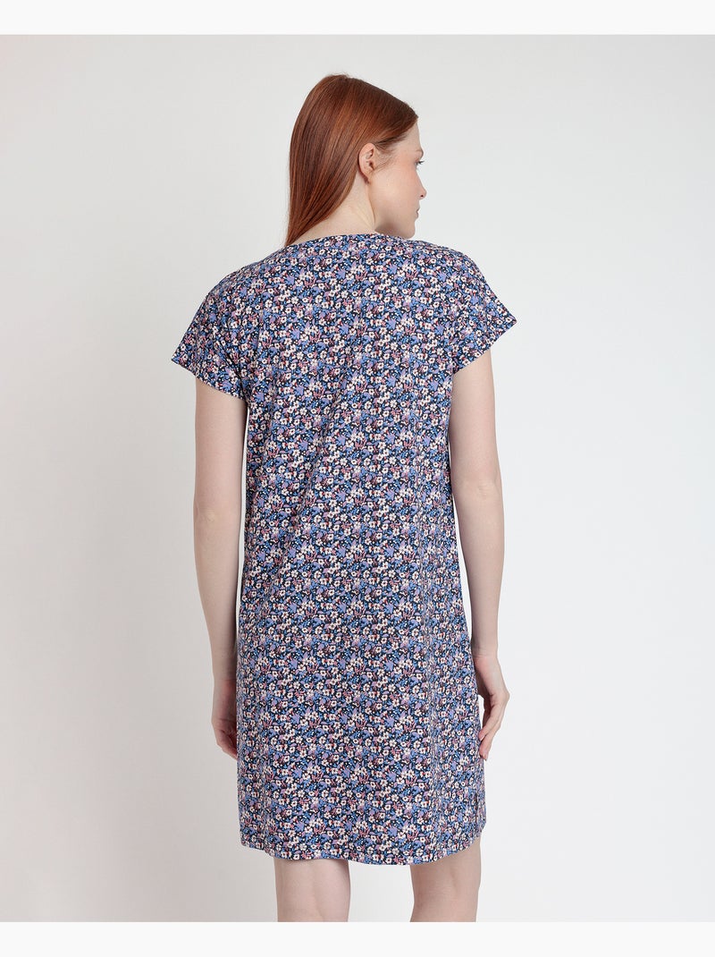 Canotta ADMAS Liberty blu e rosa a maniche corte per donna Blu marino - Kiabi