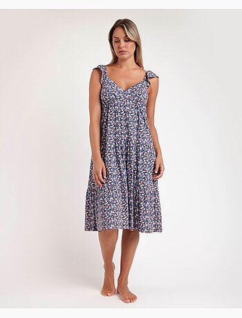 Canotta ADMAS Liberty blu e rosa a maniche corte per donna