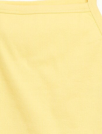 Canotta basic a costine con spalline sottili