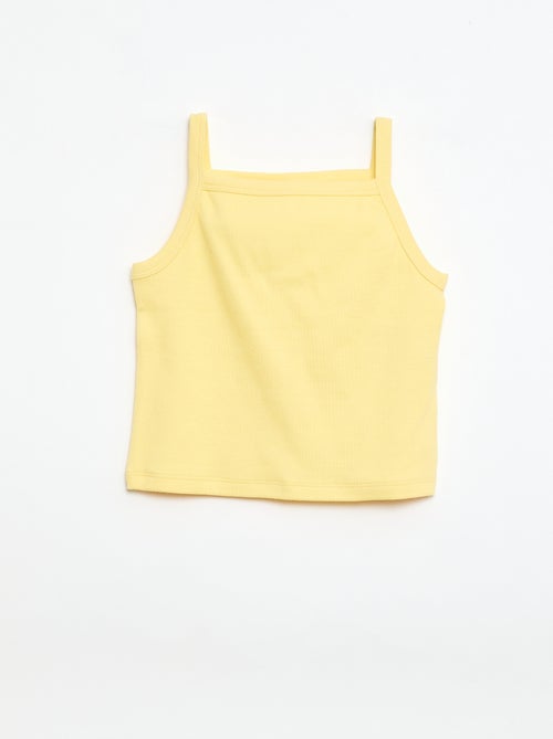 Canotta basic a costine con spalline sottili - Kiabi
