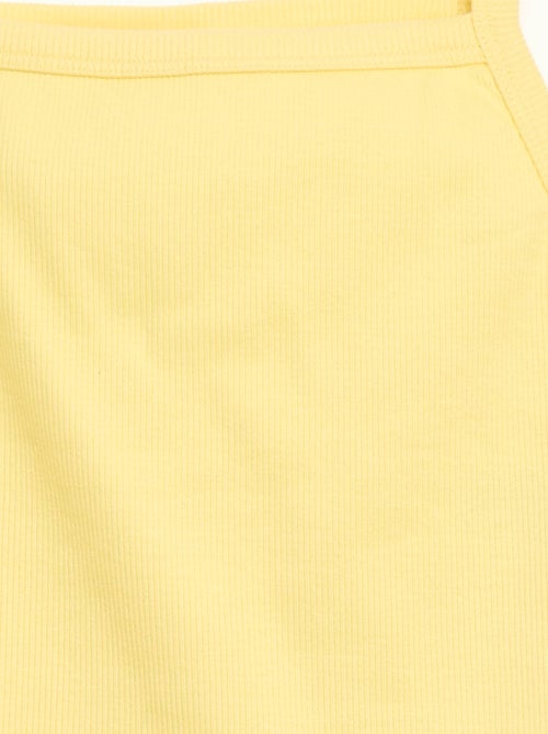 Canotta basic a costine con spalline sottili - Kiabi