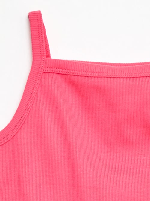 Canotta basic a costine con spalline sottili - Kiabi